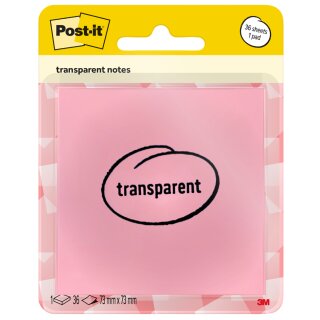 Post-it Haftnotizen transparent notes pastellblau