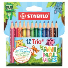 STABILO Dreikant-Buntstifte Trio dick Animal Vibes 12er Etui