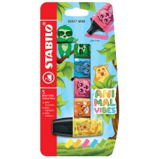 STABILO Textmarker BOSS MINI Animal Vibes 5er Kartonetui