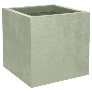 EDA Pflanzgefäß BASALT UP quadratisch 295 mm mandelgrün