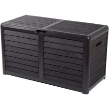 EDA Gartenbox BAYA 420 Liter in Holzoptik anthrazit