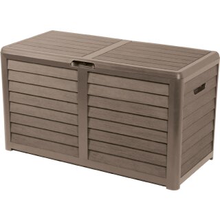 EDA Gartenbox BAYA 420 Liter in Holzoptik braun