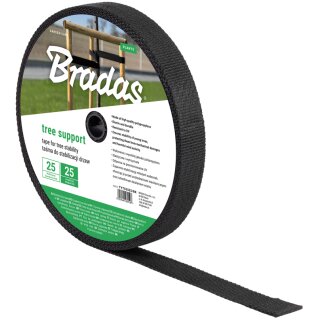 Bradas Baum-Bindeband PP 25 mm x 25 m schwarz