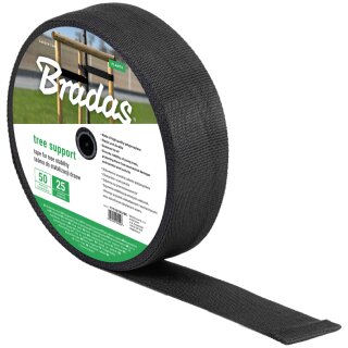 Bradas Baum-Bindeband PP 50 mm x 25 m schwarz