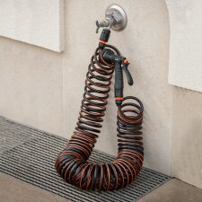 Bradas Spiral-Gartenschlauch-Set SPRING FLEX 15 m schwarz/orange