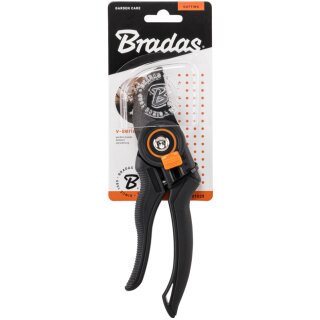 Bradas Bypass-Gartenschere V-SERIES anthrazit/orange