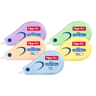 Tipp-Ex Korrekturroller Mini Pocket Mouse Pastel 5 mm x 6 m