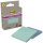 Post-it Haftnotizen super sticky Recycling notes mint/blau 2 Blöcke á 70 Blatt