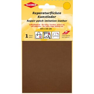 KLEIBER Kunstleder-Flicken selbstklebend braun