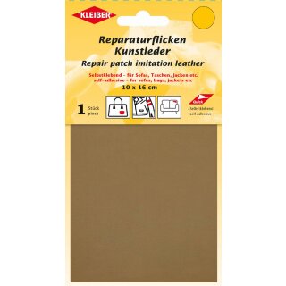 KLEIBER Kunstleder-Flicken selbstklebend hellbraun