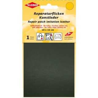 KLEIBER Kunstleder-Flicken selbstklebend dunkelgrau
