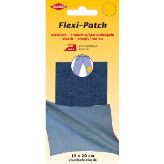 KLEIBER Flexi-Patch zum außen Aufbügeln jeans mittelblau