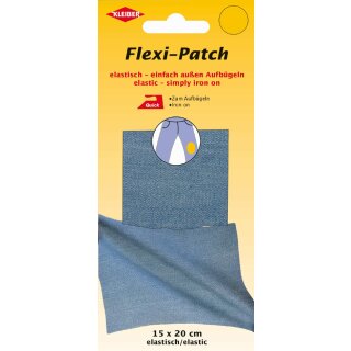 KLEIBER Flexi-Patch zum außen Aufbügeln jeans hellblau