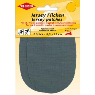 KLEIBER Jersey-Bügelflicken 85 x 130 mm grau 2 Stück