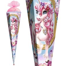 ROTH Schultüte "Einhorn Beauty" eckig 850 mm
