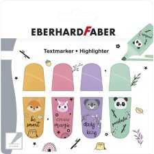 EBERHARD FABER Textmarker Mini Animal 4er Kartonetui