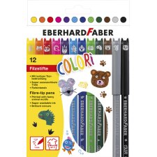 EBERHARD FABER Fasermaler Animal COLORI 12er Kartonetui