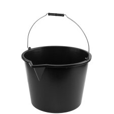 Bradas Baueimer mit Ausgießer 12 Liter PP schwarz