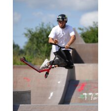 SCHILDKRÖT Tretroller Stunt Scooter Flipwhip Metallic Red schwarz/rot