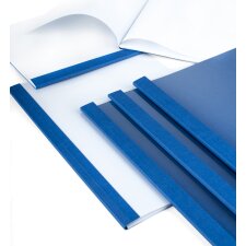 pavo Thermobindemappe Lederstruktur DIN A4 3 mm blau 25 Stück