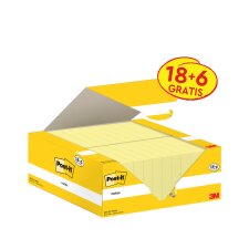 Post-it Haftnotizen notes 51 x 38 mm gelb Promotion 24...