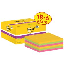 Post-it Haftnotizen super sticky notes 47,6 x 47,6 mm 24...