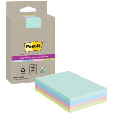 Post-it Haftnotizen super sticky Recycling notes liniert...