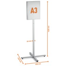 DURABLE Infoständer INFO STAND OUTDOOR DIN A3 grau