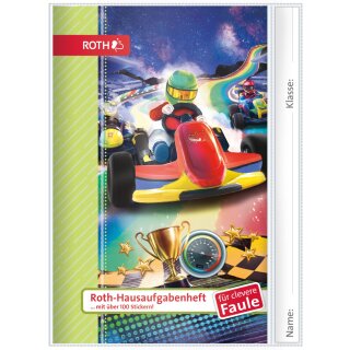 ROTH Hausaufgabenheft Kids für clevere Faule "Kart Race" DIN A5
