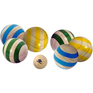 SCHILDKRÖT Holz Boccia-Set 6 Kugeln + Zielkugel