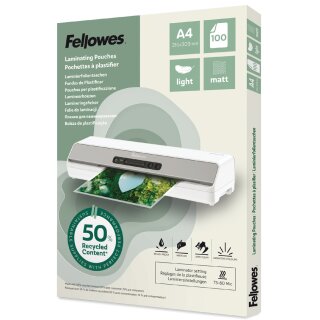 Fellowes Laminierfolientasche DIN A4 matt 160 mic 100 Stück