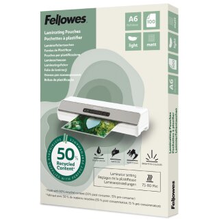 Fellowes Laminierfolientasche DIN A6 matt 160 mic 100 Stück