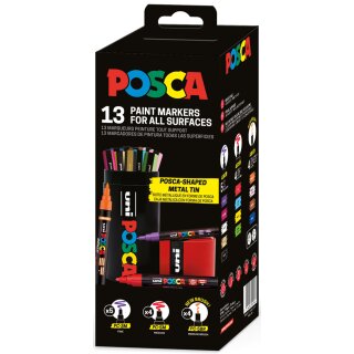 POSCA Pigmentmarker 13er Köcher