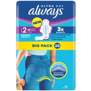 always Damenbinde Ultra Day Long mit Flügeln BigPack
