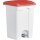 helit Tret-Abfalleimer "the step" 45 Liter weiß/rot
