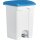 helit Tret-Abfalleimer "the step" 45 Liter weiß/blau