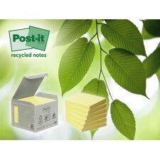 Post-it Haftnotizen Recycling z-notes 76 x 76 mm gelb