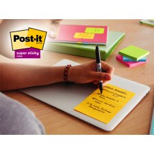 Post-it Haftnotizen super sticky notes liniert 101 x 152mm