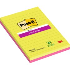 Post-it Haftnotizen super sticky notes liniert 101 x 152mm