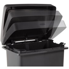 Rubbermaid Tret-Abfalleimer Premier Series 71 Liter dunkelgrau