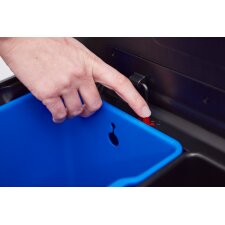 Rubbermaid Tret-Abfalleimer Elite Dual Stream 60 Liter aus Edelstahl
