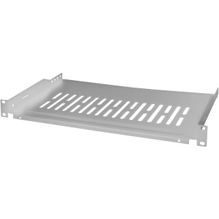 LogiLink 19" Fachboden 1 HE Festeinbau (T)300 mm lichtgrau