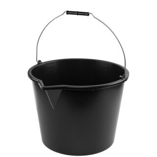 Bradas Baueimer mit Ausgießer 16 Liter PP schwarz