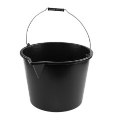 Bradas Baueimer mit Ausgießer 16 Liter PP schwarz