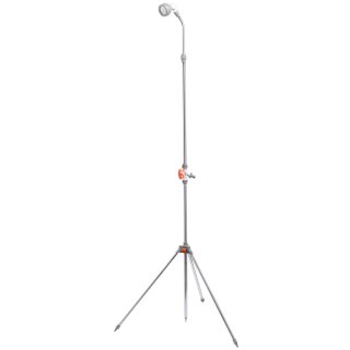 Bradas Gartendusche mit Erdspieß & Stativ 1.750 - 2.300 mm weiß/grau