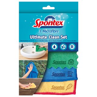 Spontex Mikrofasertücher Ultimate Clean 3er Set