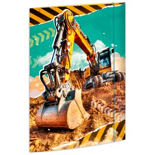 RNK Verlag Zeichnungsmappe "Bagger" Karton DIN A3