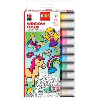Marabu KiDS Window Color-Set "Glitzerfee" 10 x 25 ml