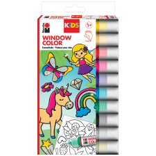 Marabu KiDS Window Color-Set "Glitzerfee" 10 x...