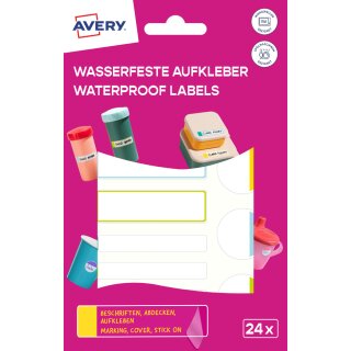 AVERY Kennzeichnungs-Etiketten wasserfest farbige Rahmen 24 Etiketten